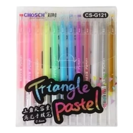 Movasa 12 Plumas Punta Extra Fino Pastel Gel