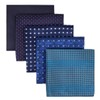 SHLAX&WING 5 Pieces Assorted Mens Silk Pocket Square Handkerchiefs Set