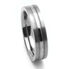 DoubleAccent 5MM Comfort Fit Titanium Wedding Band High Polished Center
