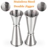 Double Clear Plastic and Stainless Steel Japanese Style Jigger, Set