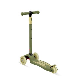 Dribbl 3-Wheel Kids Scooter - Lean-to-Steer Technology, Adjustable Height Handlebar, Wide Anti-Slip Deck, Scooter for Boys & Girls Ages 2+, Child Safety Approved, Support Riders Up to 165 lbs, Army
