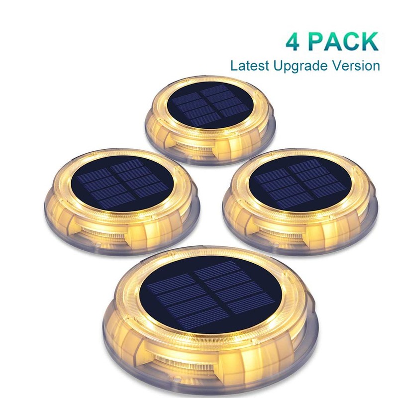 eLEDing Solar Powered 4-Lights White Deco LED Garden Pool Porch