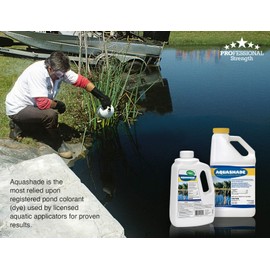 Aquashade Blue Pond Dye - 1 Gallon EPA-Approved Sunlight Blocker for Algae - Weed Suppression - Safe for Fish, Livestock and Swimming - Eco-Friendly Liquid Treatment for Water