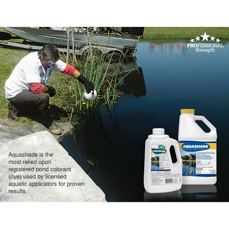 Aquashade Blue Pond Dye - 1 Gallon EPA-Approved Sunlight Blocker