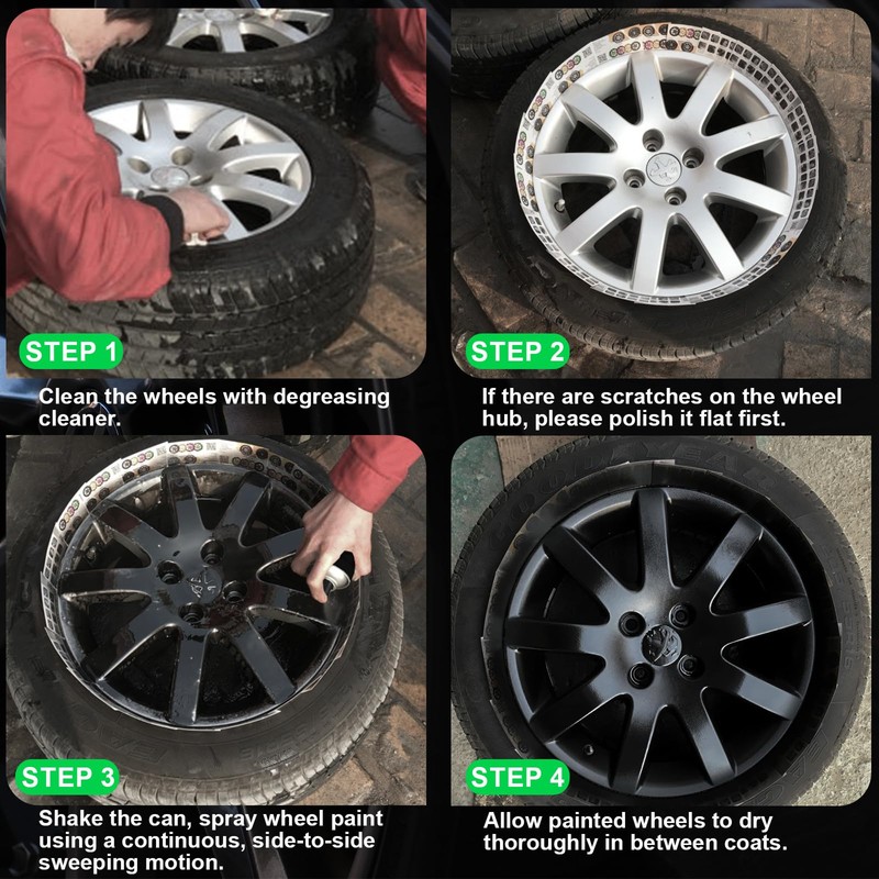 NADAMOO Aluminum Wheel Spray Paint, Aerosol Car Rim Paint for