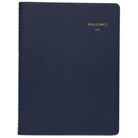 AT-A-GLANCE 2020 Monthly Planner, 9" x 11", Large, Navy (7026020)