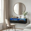 Arbuxzuy Floating Nightstand Set of 2 with Charging Station and
