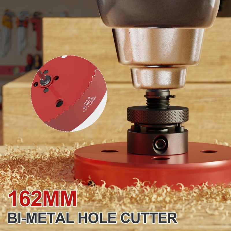 6-3/8 Inch M42 HSS Hole Saw - 162mm Bi-Metal Hole