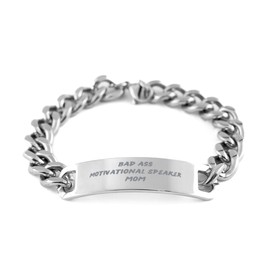 Motivational Speaker Mom Cuban Stainless Steel Bracelet, Mom Gifts from Daughters Sons, Birthday Gifts for Mom, Mom Birthday Gifts - Mother Gifts, Presents for Mom - Mom Gift Ideas