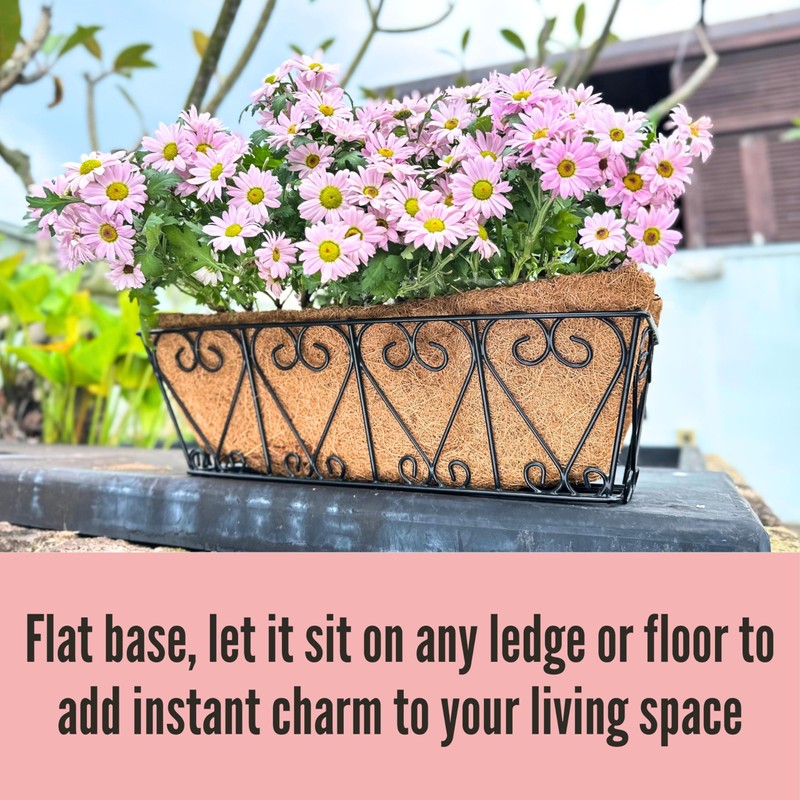 LaLaGreen Wall Planters - 2 Pack, 16 Inch Window Flower