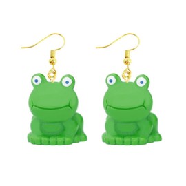 Frog Earrings, Cute Novelty Fun Dangle Style in a Gift Bag