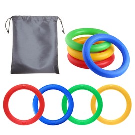 TJQ Relay Baton, Baton Wheel, Sports Festival, Ring Baton, Elementary School Students, Nursery School, Practice, Lightweight (8 Pieces + Storage Bag Set)