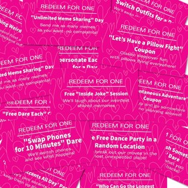 RED OCEAN Coupon Book Gift For Friend, Novelty Best Friend Coupons, Friendship Gifts, Fun Challenges Coupon Book, Birthday Christmas For Friends Bestie BFFS, Friendship Gifts For Girls