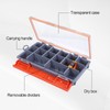 2PCS Waterproof Fishing Tackle Box,3600 Tackle Tray,Clear Plastic Fishing Lure