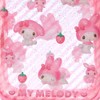 Sanrio 297801 My Melody Clear Pouch, Clear and Fluffy, 3D