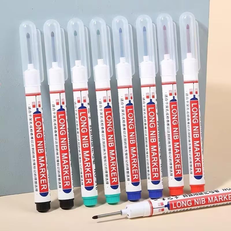 Zenarao 5Pcs Markers, Permanent Markers, Long Head Deep Hole Marker