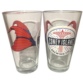 Coney Island Brewing Company | 16 oz Pint Glasses | Set of Two (2)