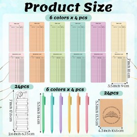L1rabe TBR Cards Bookmark Set - Back to School 48P Reading Log TBR Cards for Reader Bookish Bookworm Gift, 72P Color Your Own Bookmarks Reading Pocket Pens for Students Teacher Women to Review Tracker