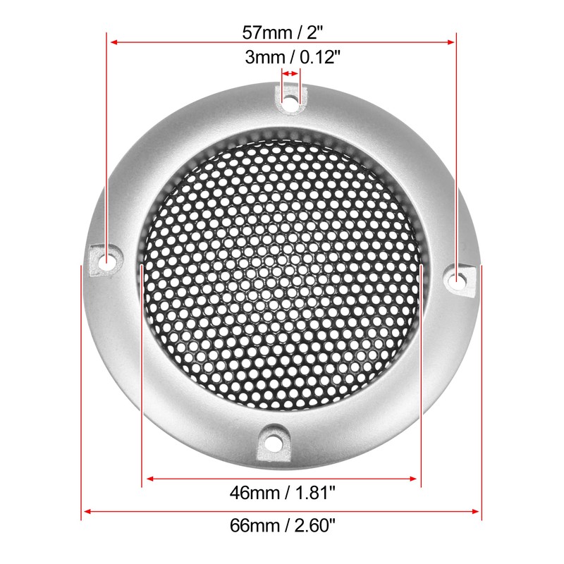 X AUTOHAUX 2" Car Speaker Grille Cover Mesh Trims Round