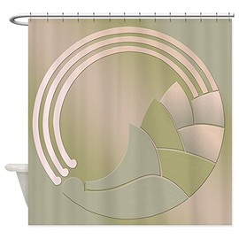 CafePress Art Deco Circle of Life Decorative Fabric Shower Curtain