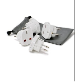 MOBIBAY 4 Pack EU Travel Adapter, UK to European Plug Adapter, Europe Converter Type C, E, F for Spain, France, Italy, Portugal, Germany, Netherlands, Greece, Poland, Turkey and More (White)