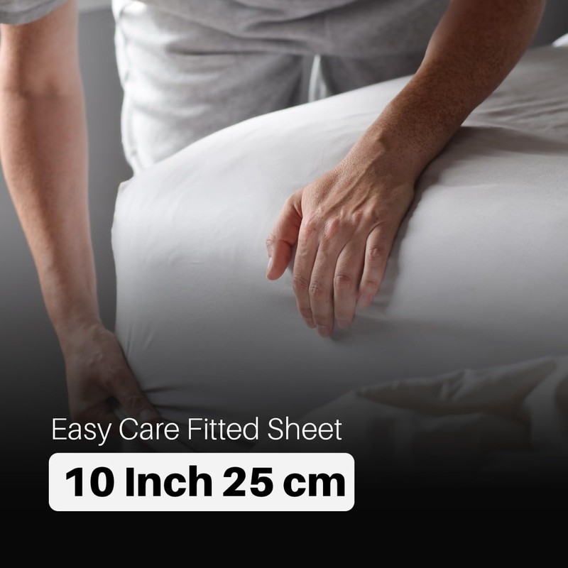 Fitted Sheets 25CM Extra Deep Percale - Beige - King
