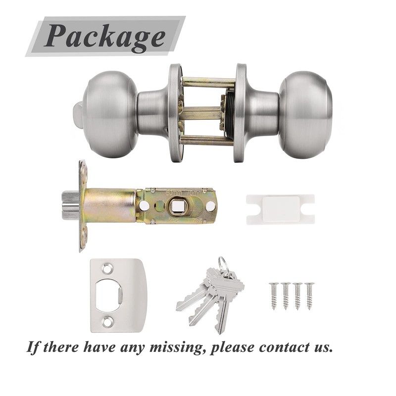 Probrico (5 Pack keyed Alike Locks, Entry Door Knobs Exterior,