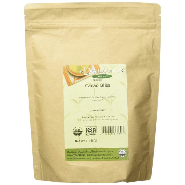 Davidson's Organics, Cacao Bliss, Loose Leaf Cacao, 16-Ounce Bag