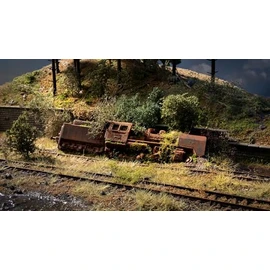 NOCH® Forgotten Place "Locomotive", Hand Coloured, 24 x 10.1 x 5.2 cm for H0 Gauge, Perfect for Dioramas