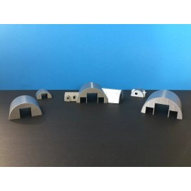 Model Scenery World (5) QUONSET Building Set - N Scale 1:160 Military or Farm Cluster w/ Office USA!