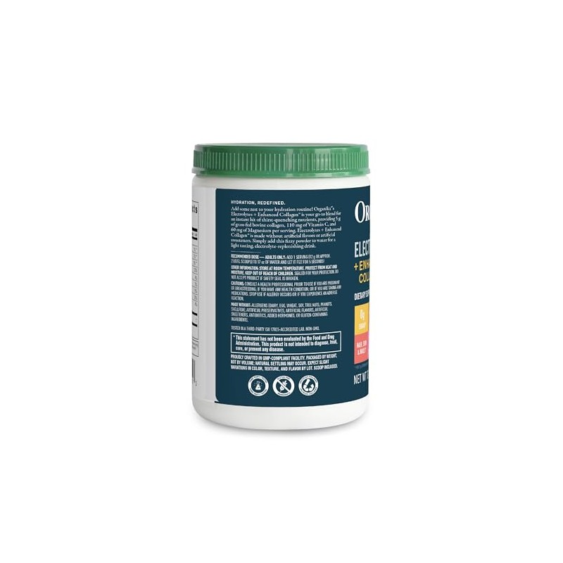 Organika Electrolitos con Colágeno con Prebióticos Limón y Bayas 360