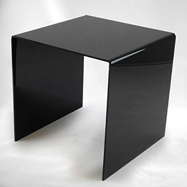Hansen Decorative Bridge / Decorative Pedestal / Goods Pedestal / U-Stand Acrylic / Acrylic Glass 200 x 200 x 200 mm, Black