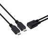 cablecc Micro USB Female to 2X Micro USB Male Splitter