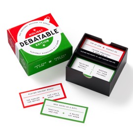 Brass Monkey Debatable Holiday Edition – Social Party Game with 400 Holiday Topics to Argue About, 2+ Players