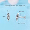 limerencia Hypoallergenic Flat Back Stud Earrings for Women 18g 20g