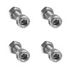 Rrina 4Pcs 304 Stainless Steel Cylindrical Hollow Hexagon Socket Screw