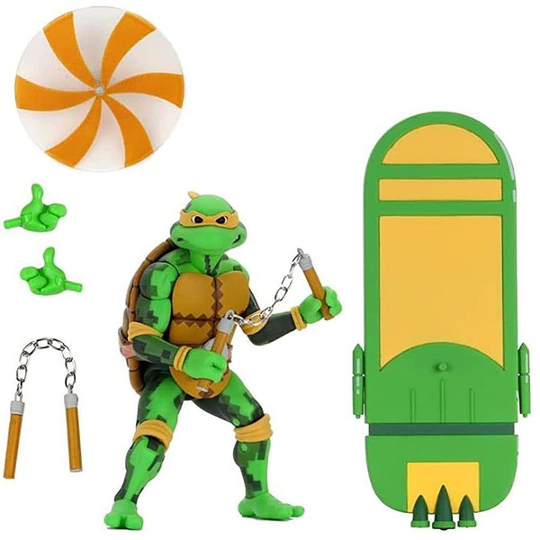 NECA Teenage Mutant Ninja Turtles: Turtles in Time - 7" Scale Action Figure - Michelangelo