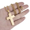 DuoDiner 24 Inch Cross Necklace for Men Boys Bible Verse