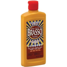 Brasso NEW BRASSO 2660089334 8OZ BOTTLE LIQUID METAL POLISH CLEANER BRASS COPPER CHROME