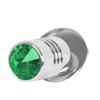 Grand General 50853 Chrome Aluminum License Plate Fastener with Green
