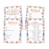 Inkdotpot Bridal Shower Games Set of 4(50 Sheets Each) Floral