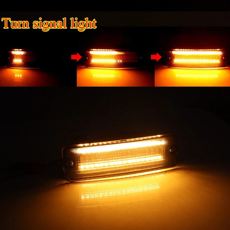 GTINTHEBOX Sequential Switchback LED Front Parking Signal Lights Pair For