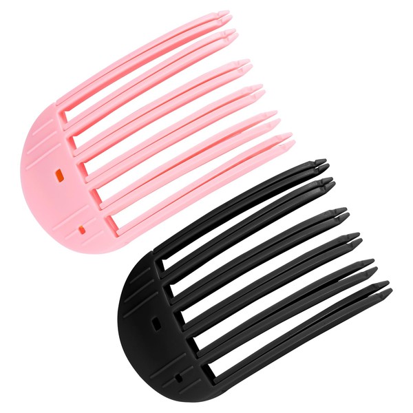 2pcs Wind Shaping Styling Combs for Curly Fluffy Bangs, 6-Tooth