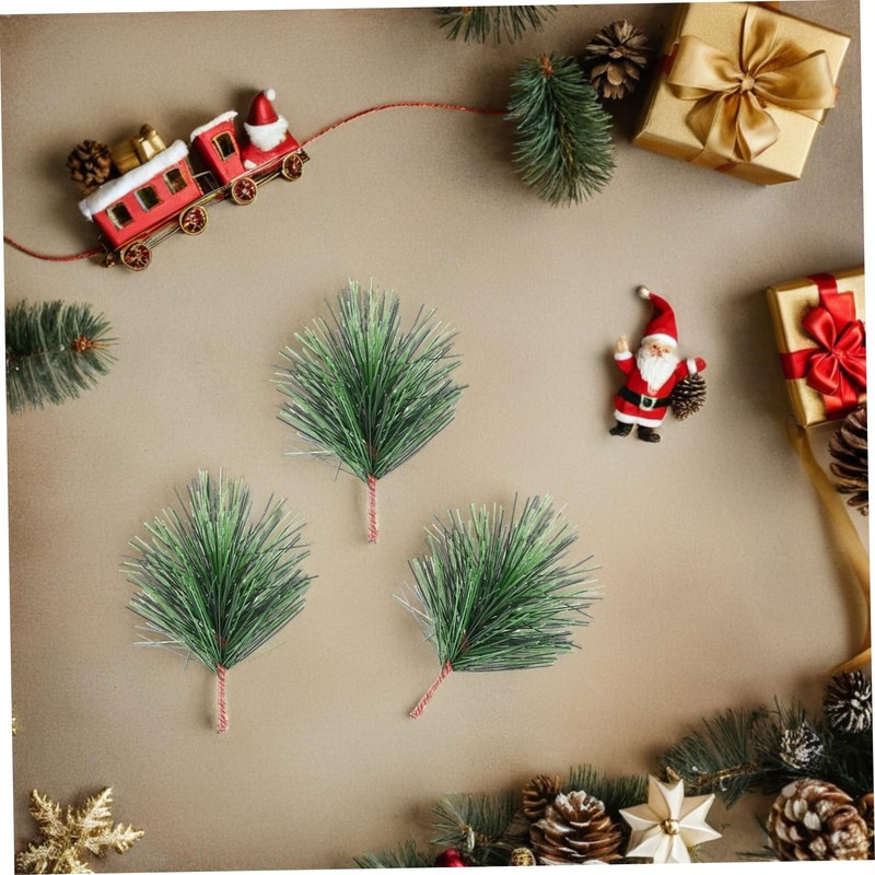 ULTECHNOVO 24Pcs Artificial Christmas Tree Ornaments Simulation Pine Branches for
