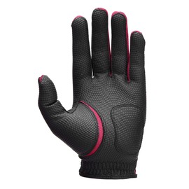 Handy Picks Men’s Golf Gloves, Premium Japanese Synthetic Leather, Stretch Fit, Enhanced Durability n Breathability (Black n Red, Medium Large)