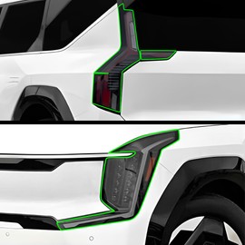 BOGAR TECH DESIGNS Full Headlight Taillight Tint Kit Compatible with Kia EV9 2024-2026, Light Smoke