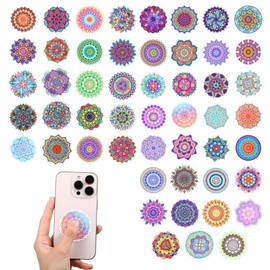 Bewudy 50PCS Calm Sticker for Anxiety Sensory Stickers Mandala Round Tactile Rough Textured Calming Stickers for Mental Health Relief Anti Stress Sticker(Mandala)