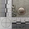 Pemby Studio Initial CAPITAL LETTER S Charm Zipper Pull Keychain