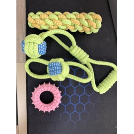 Sunglow Knotted Knitting Pet Dog Toy Seven-Piece Set，Eco-Friendly Cotton Rope Toys, Bite-Resistant Rope Knot Dog Toy，Large/Medium/Small Dogs Toy，Not Suitable for Dogs with Strong Aggressive Chewing