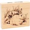 Inkadinkado Snow Rabbit Mounted Rubber Stamp for Card Making and